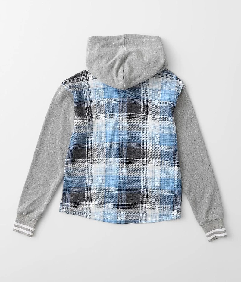 Girls - Hooded Plaid Shirt