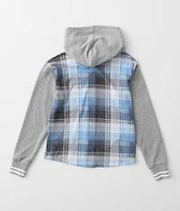 Girls - Hooded Plaid Shirt