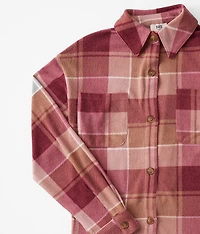 Girls - Plaid Knit Shirt