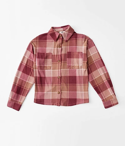 Girls - Plaid Knit Shirt