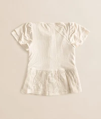 Girls - Lace Peplum Top