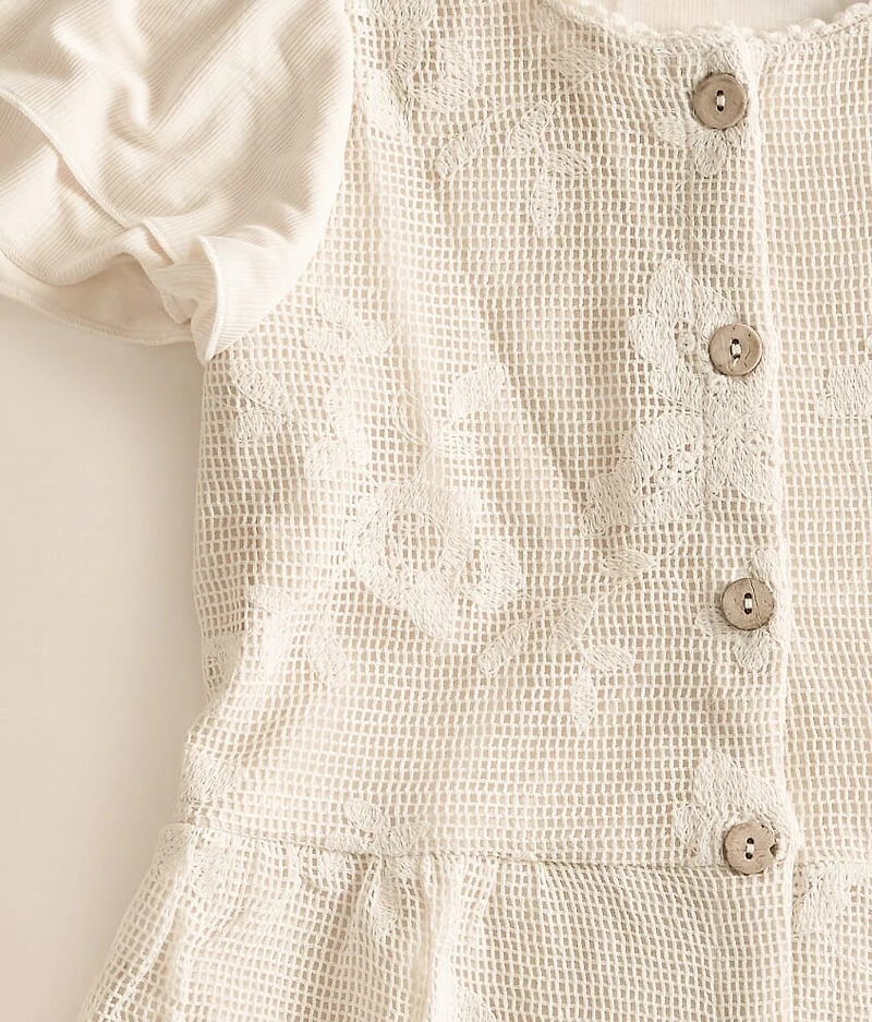 Girls - Lace Peplum Top