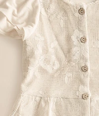 Girls - Lace Peplum Top