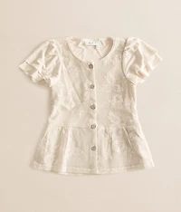 Girls - Lace Peplum Top