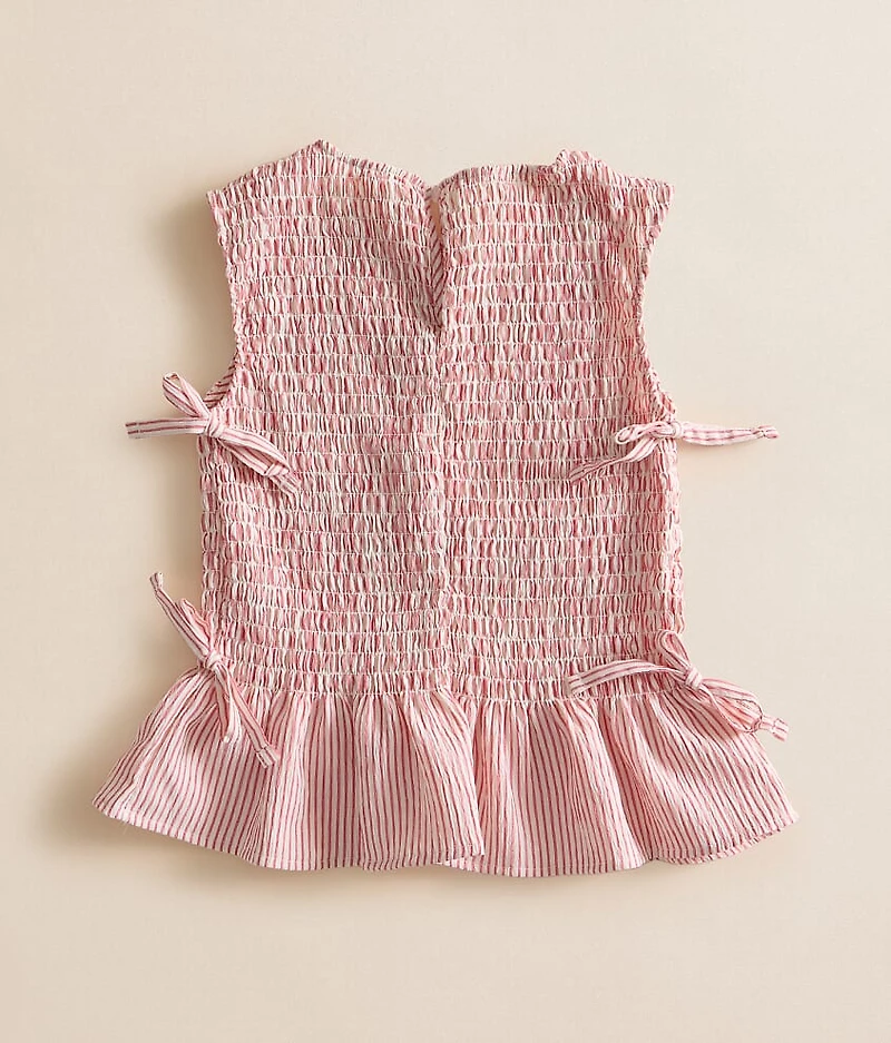 Girls - Smocked Peplum Tank Top