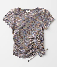 Girls - Space Dye Ribbed Top