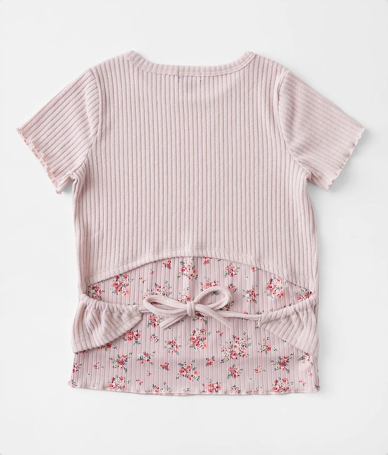 Girls - Tie Back Floral Top