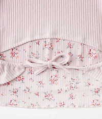Girls - Tie Back Floral Top