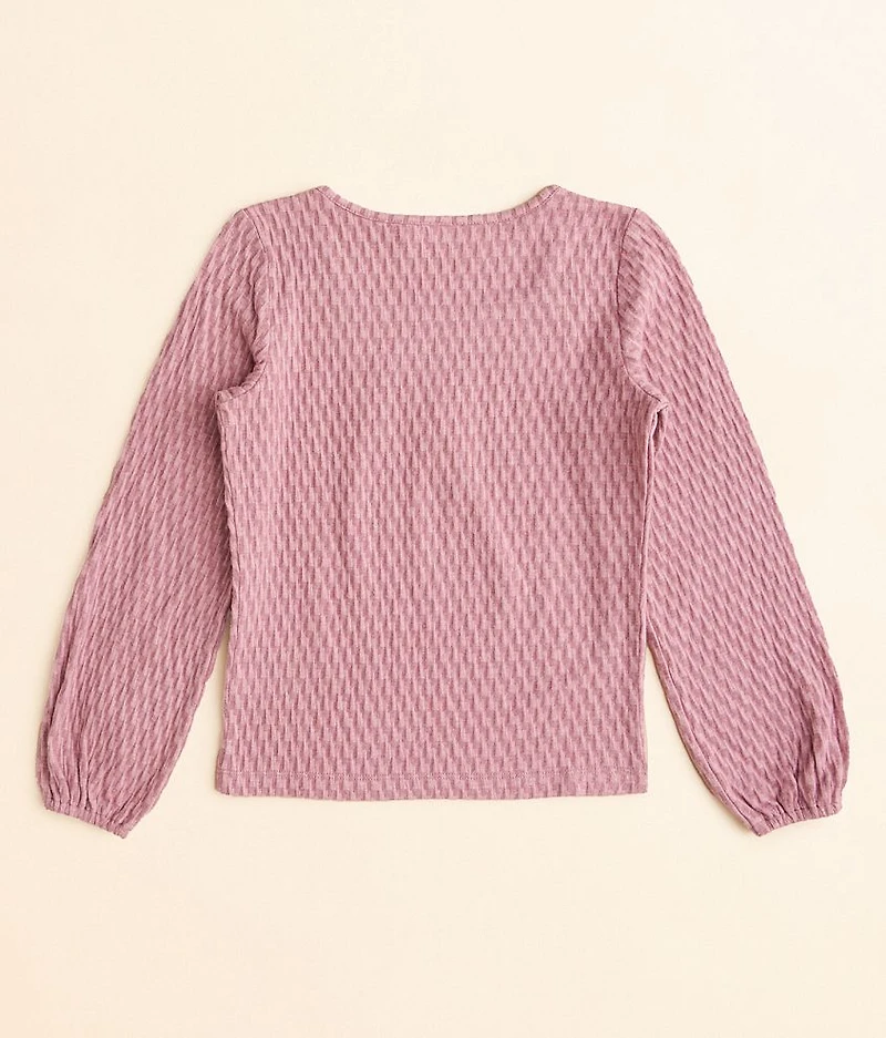 Girls - Textured Knit Top