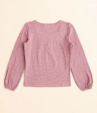 Girls - Textured Knit Top
