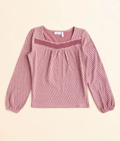 Girls - Textured Knit Top