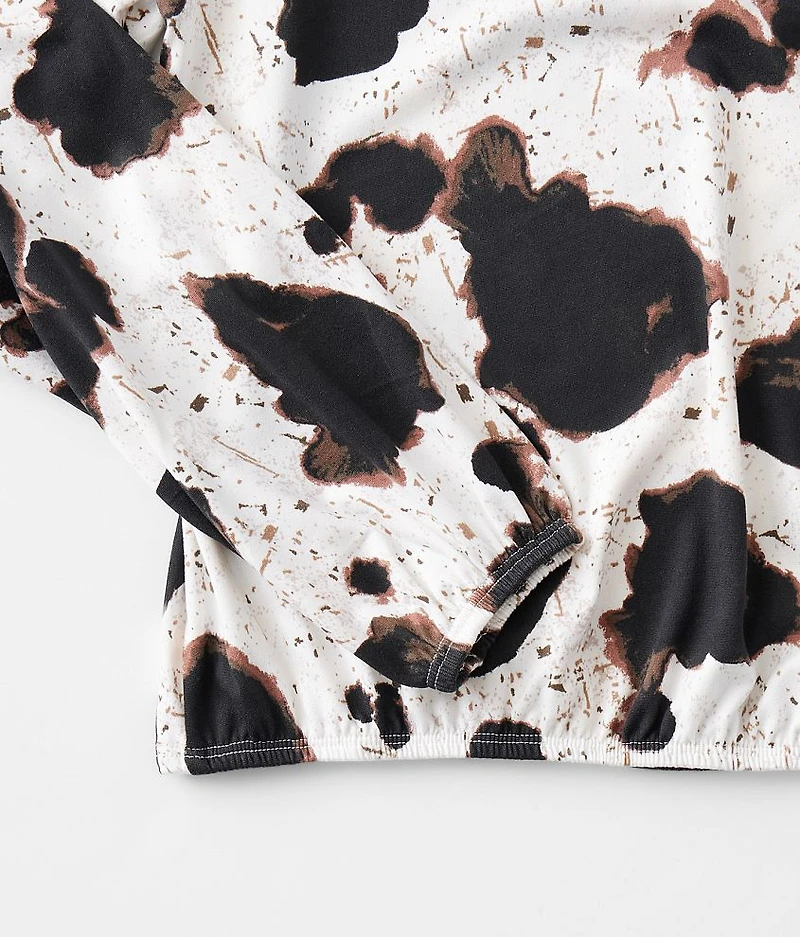 Girls - Cow Print Top