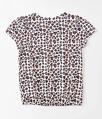 Girls - Cheetah Print Heart Top