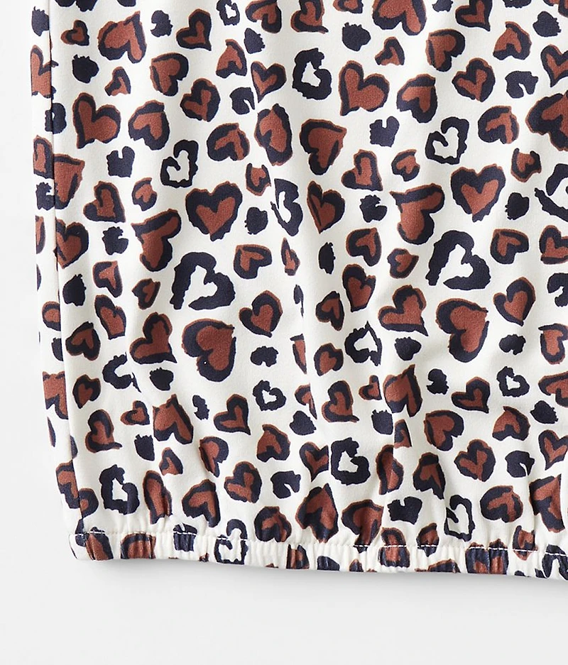 Girls - Cheetah Print Heart Top