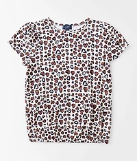 Girls - Cheetah Print Heart Top