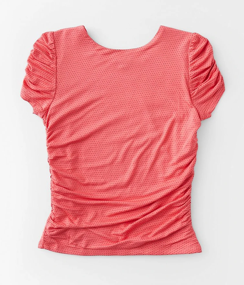 Girls - Ruched Dot Top