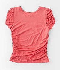 Girls - Ruched Dot Top