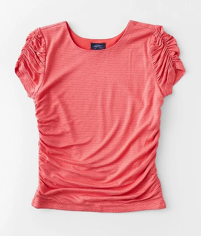 Girls - Ruched Dot Top