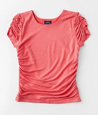 Girls - Ruched Dot Top
