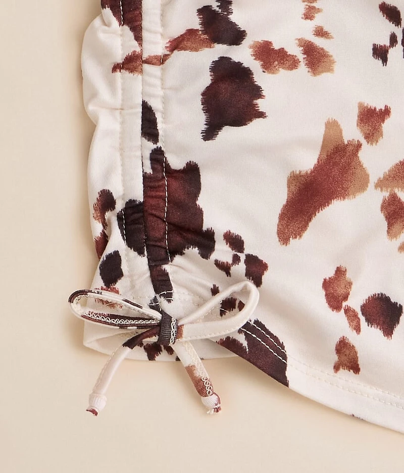 Girls - Cow Print Hanky Top
