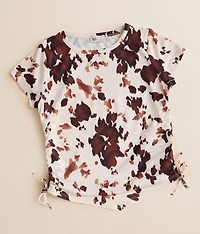 Girls - Cow Print Hanky Top