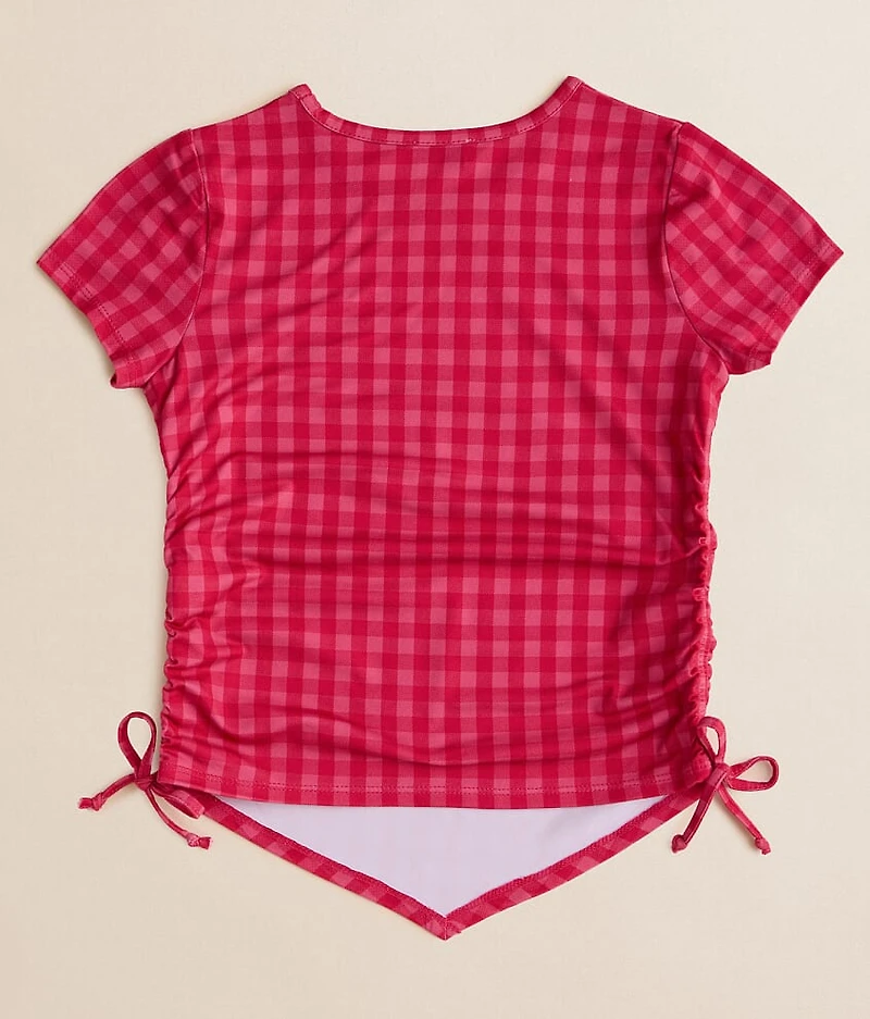 Girls - Gingham Hanky Top
