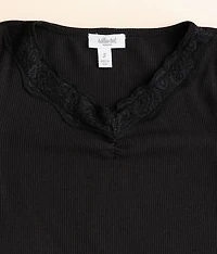 Girls - Lace Trim Top