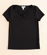 Girls - Lace Trim Top