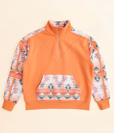 Girls - Quarter Zip Southwestern Pullover