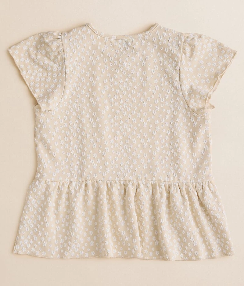 Girls - Textured Floral Top