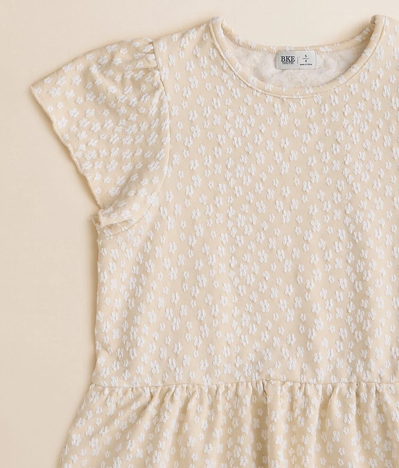 Girls - Textured Floral Top