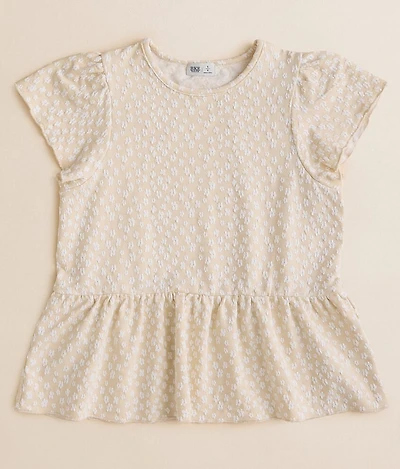 Girls - Textured Floral Top