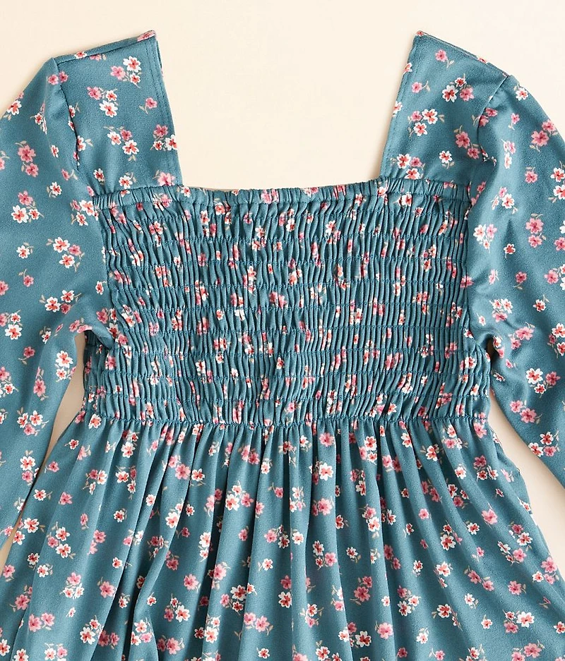 Girls - Floral Smocked Top