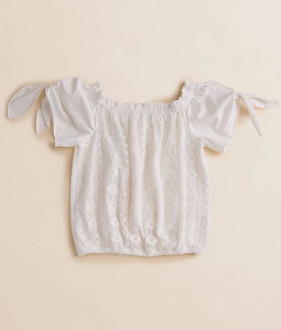Girls - Crochet Off The Shoulder Top