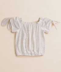 Girls - Crochet Off The Shoulder Top