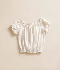 Girls - Lace Overlay Top