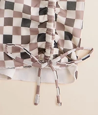 Girls - Checkered Mesh Top