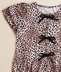 Girls - Cheetah Front Faux Tie Top