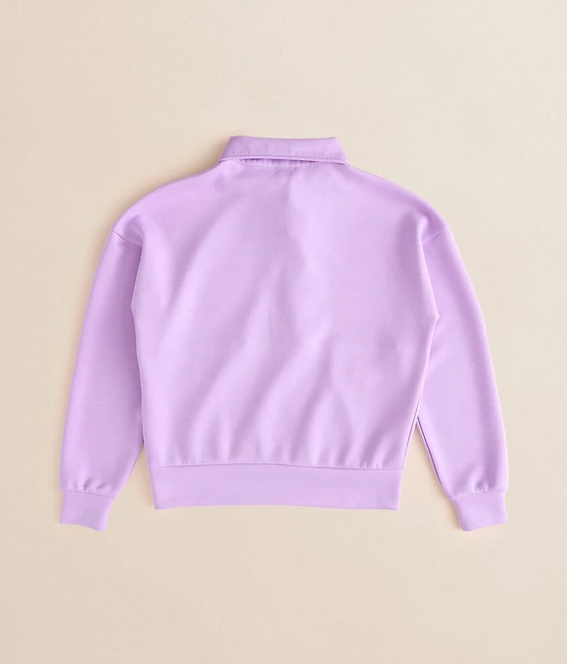 Girls - Floral Trim Pullover