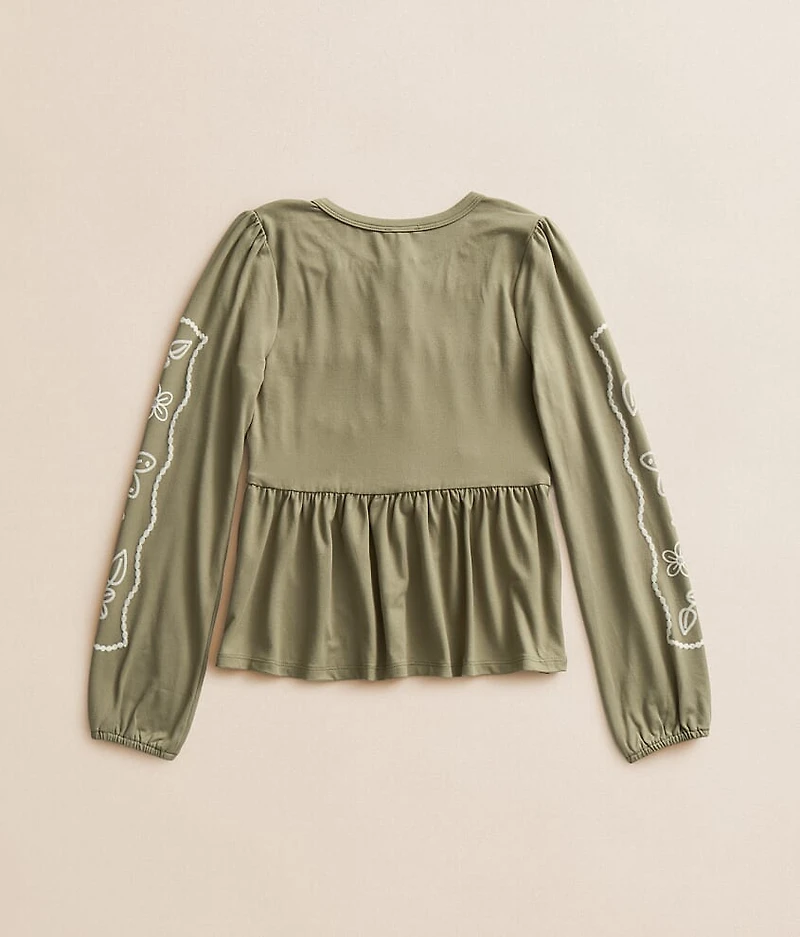 Girls - Smocked Peplum Top