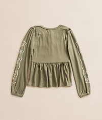 Girls - Smocked Peplum Top