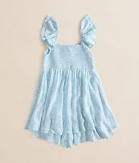 Girls - Floral Smocked Romper