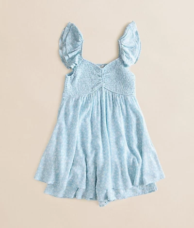 Girls - Floral Smocked Romper