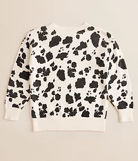 Girls - Cow Print Sweater