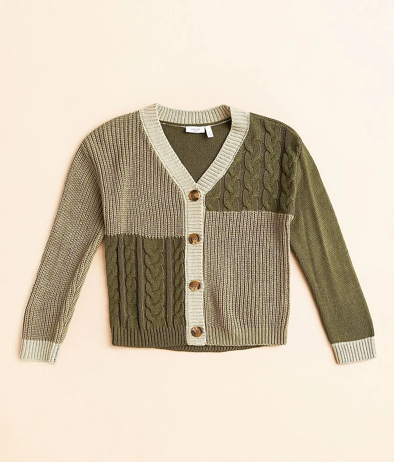 Girls - Cable Knit Cardigan Sweater