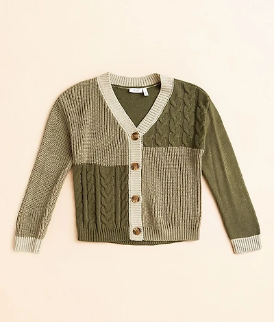 Girls - Cable Knit Cardigan Sweater