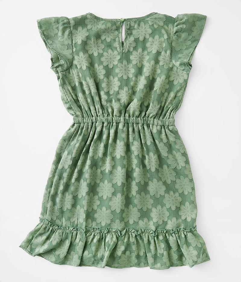 Girls - Floral Lace Overlay Dress