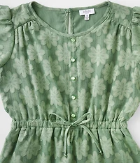 Girls - Floral Lace Overlay Dress
