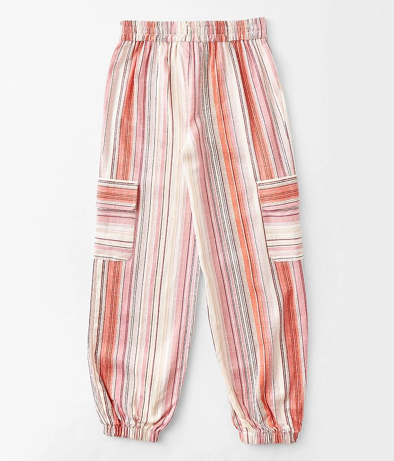 Girls - Striped Cargo Jogger
