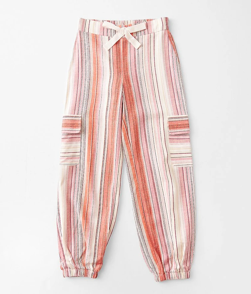 Girls - Striped Cargo Jogger